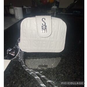 Steve Madden Embossed White Mini Bag